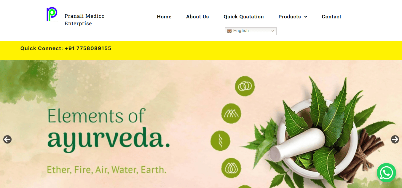 Medico ecommerce website project screenshot